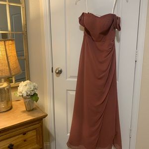 Azazie Jordyn Bridesmaid Dress in Desert Rose - Size 4